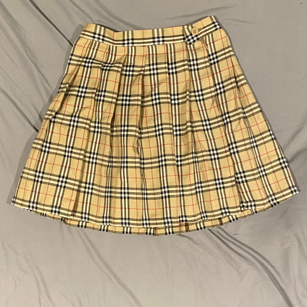 plaid “burberry” print skirt